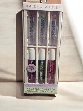 Smoke & Mirrors 6-piece flower lip balm and botanical lip oil set